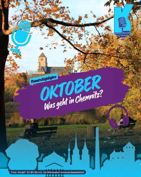 Der Oktober in Chemnitz wird bunt! 🍂 Wir haben euch zwölf Highlights rausgesucht, von Basketball bis